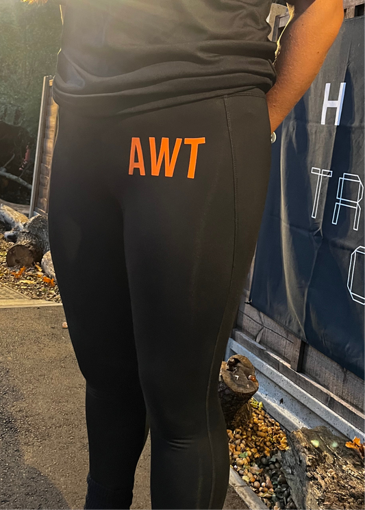 AWT ORANGE & BLACK LEGGINGS